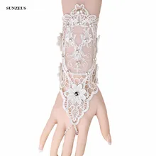 Кружевные перчатки цвета слоновой кости свадебные перчатки для невесты с жемчугом из бисера винтажные корейские модные свадебные аксессуары gelin eldiveni BV-033
