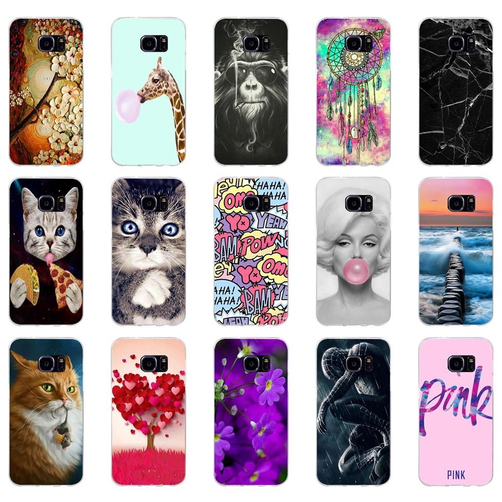 

F For Samsung Galaxy S7 egde case Cover for Samsung Galaxy S6 edge Case for Samsung S7 S6 G920F i9600 Cover Silicon Fundas