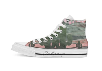 

End of a Long Hot Summer Novelty Design breathable casual High Top lace-up Canvas shoes sneakers