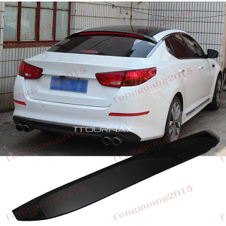 Fit For Kia Optima K5 2011 2015 black Rear Glass Wing LED Roof Spoiler