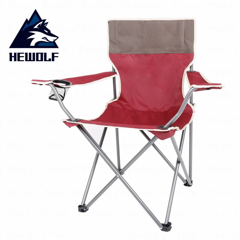 Get  Hewolf Camping Chairs Portable Foldable Fishing Chairs Oxford Fabric Camping Equipment Leisure Chai