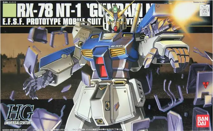 

1PCS Bandai HGUC 047 1/144 RX-78 NT1 GUNDAM NT-1 Mobile Suit Assembly Model Kits lbx toys Anime action figure TOYS Gunpla