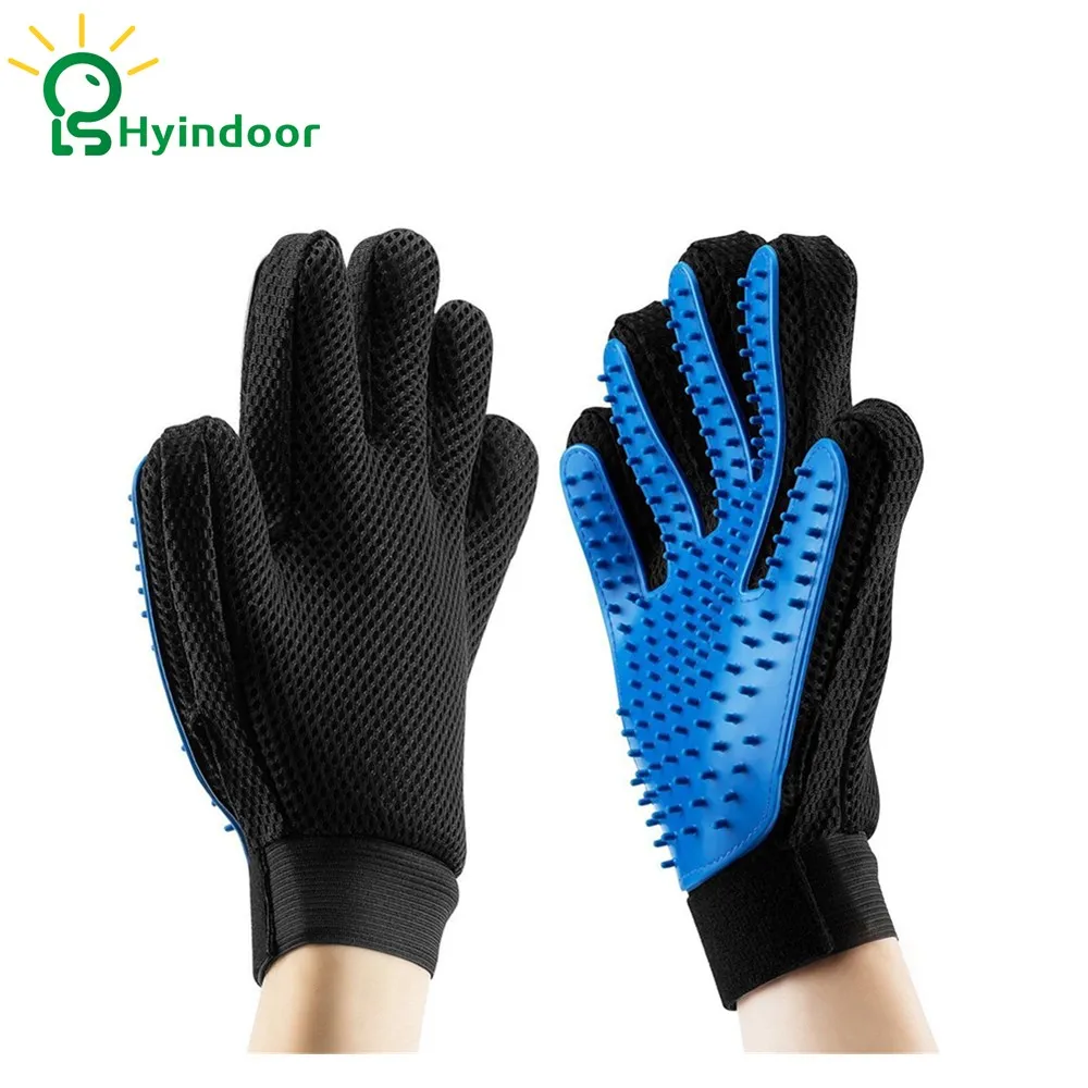 Silicone Pet Gloves Deshedding Gentle Efficient Pet Grooming Glove Dog