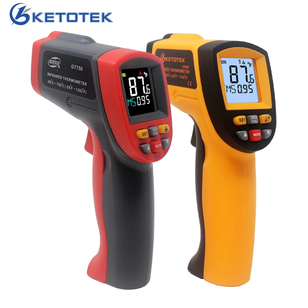 KT900 GT750 GT950 IR Infrared Thermometer Pyrometer 0.11 Emissivity