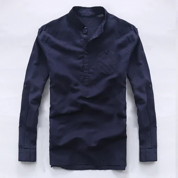 

Brazil style long-sleeved shirt men fashion brand shirts men linen designer shirt male flax casual shirts man camiseta masculina