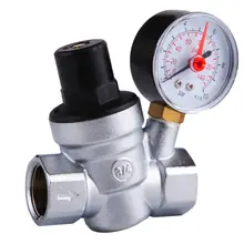 DN15/20 снижение давления воды клапан регулятора 3/4 латунь Coopper хром с манометром