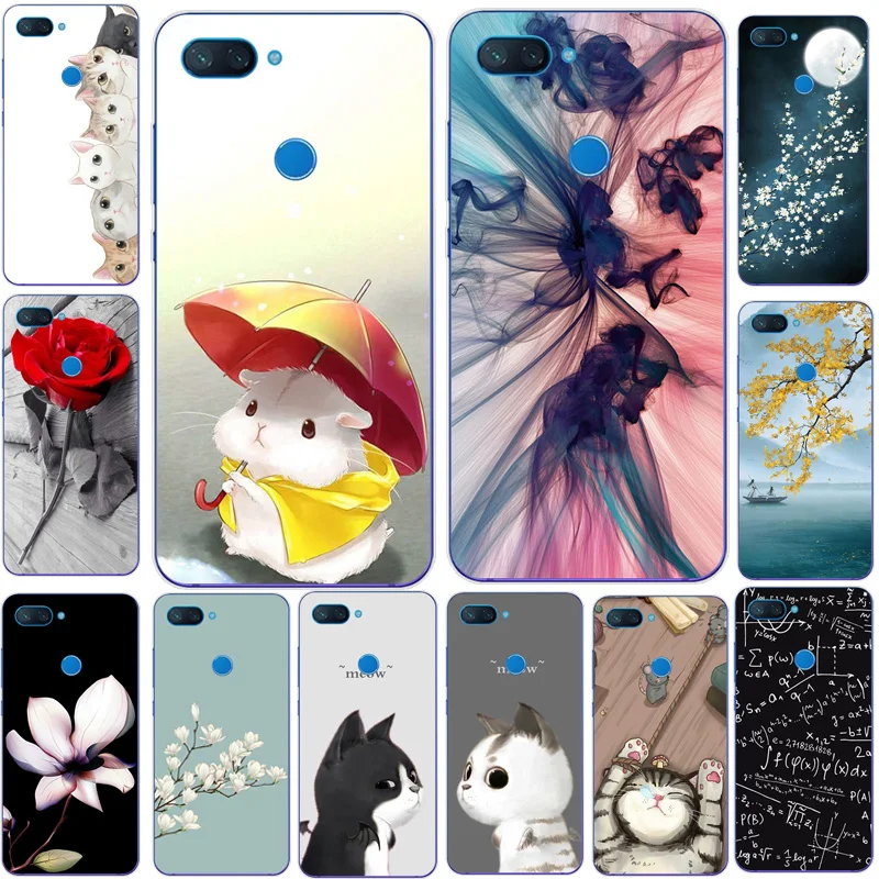 

For Xiaomi Mi 8 lite Case 6.26 inch Soft Silicone TPU Cartoon Cover For Xiaomi Xiomi Mi 8 lite mi8 Lite Phone Cover mi8 Youth