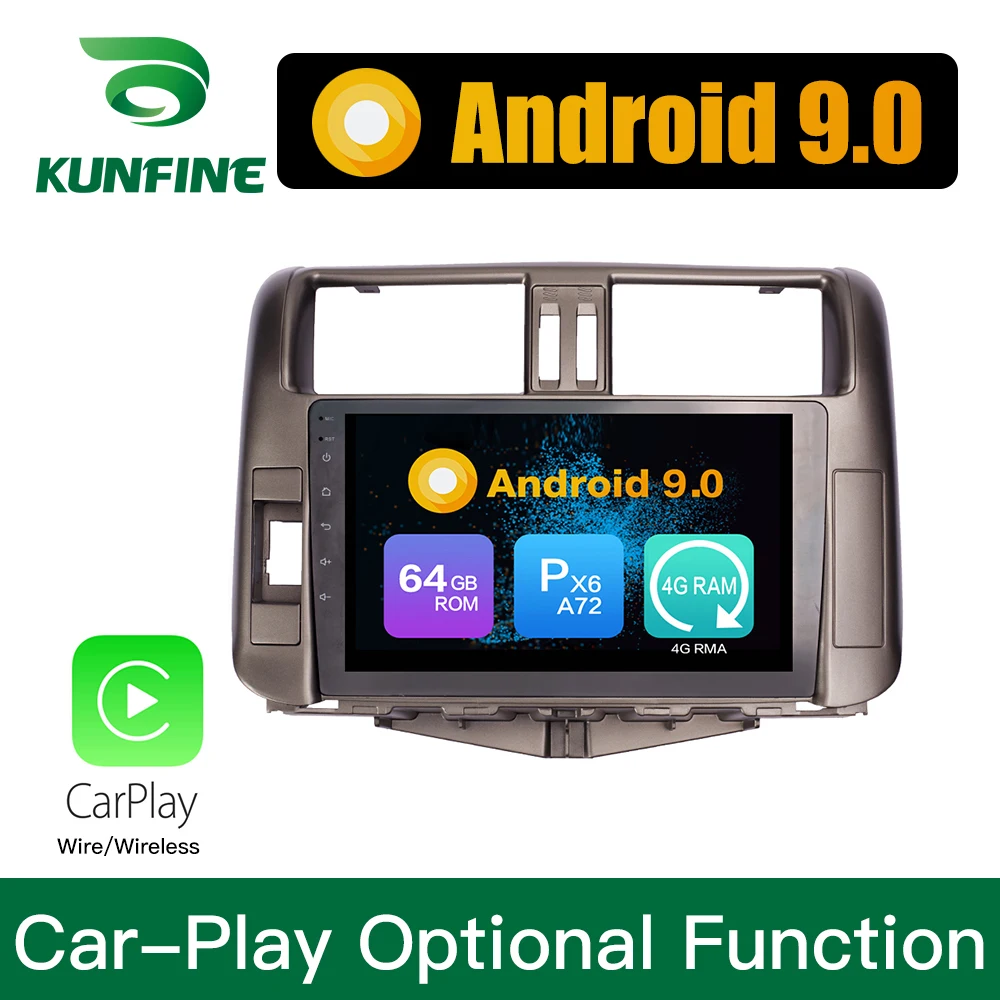 

Android 9.0 Ram 4G Rom 64G PX6 Cortex A72 Car DVD GPS Multimedia Player Car Stereo For Toyota Land Cruiser 10-13 Radio Headunit