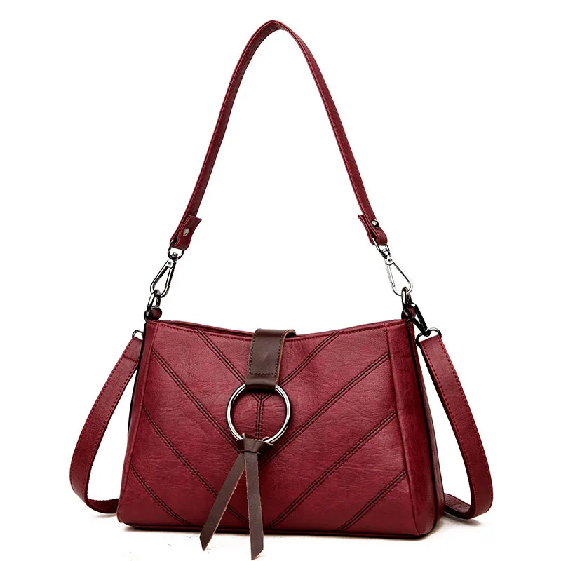 

Chu JJ Women's Genuine Leather Handbags Shoulder CrossBody Bags Ladies Fashion Patchwork Messenger Bag Vintage Women Bags Bolsas