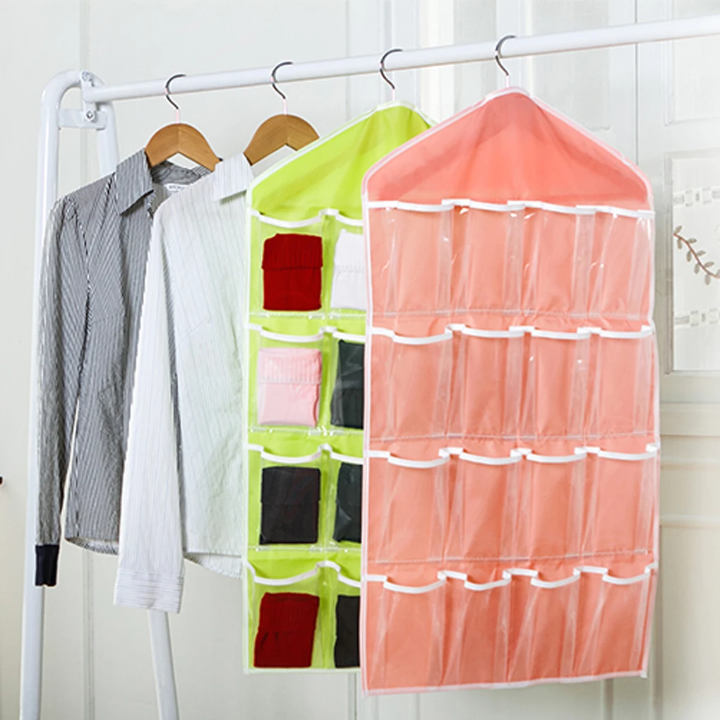 

2 colors Hanging Storage Bag Container Bedside Wardrobe Toiletry Wall Door