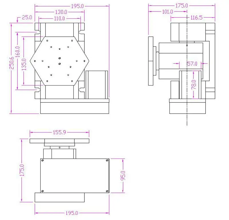 CNC 5 оси(Aixs, роторный) T Тип патрона для фрезерного станка