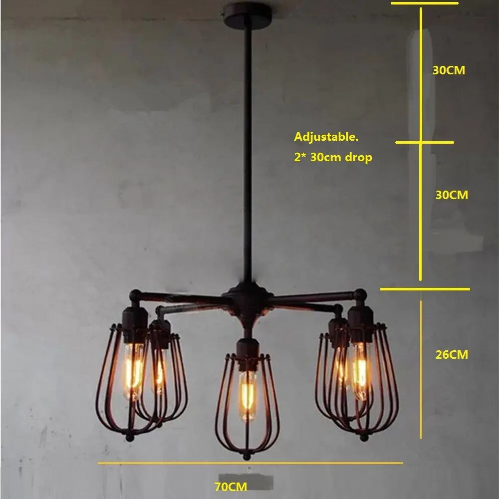 Wrought-Iron-Pendant-Lights-Vintage-Industrial-Lighting-Office-Hotel-Kitchen-Island-LED-Light-Black-Antique-Pendant