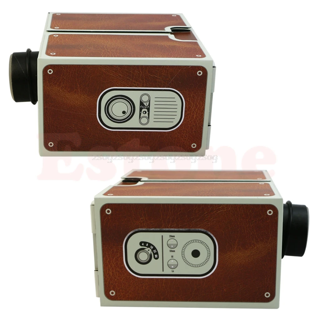 Portable Cardboard Smartphone Projector 2.0 DIY Mobile Phone Cinema Theater Projection accessories N22 dropship