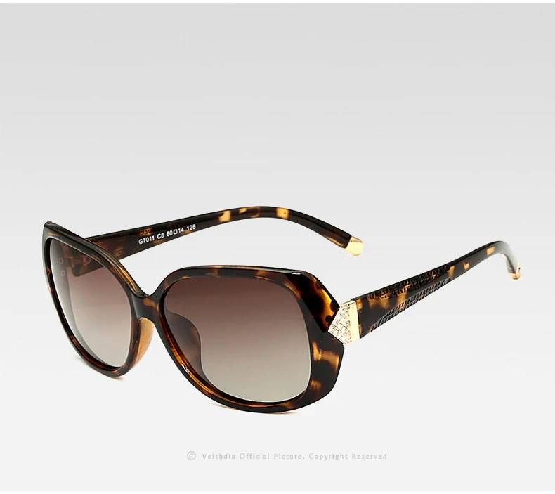 Ретро винтажные большие солнцезащитные очки TR90. Поляризованные женские солнцезащитные очки со стразами. Дизайнерские солнцезащитные очки, аксессуары для женщин, 7011 - Цвет линз: Leopard
