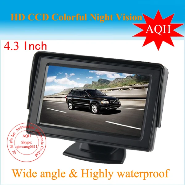 

4.3" TFT LCD Car reverse RearView Color Car Monitor Digital Car Rearview Camera ,free shipping 1pcs/lot
