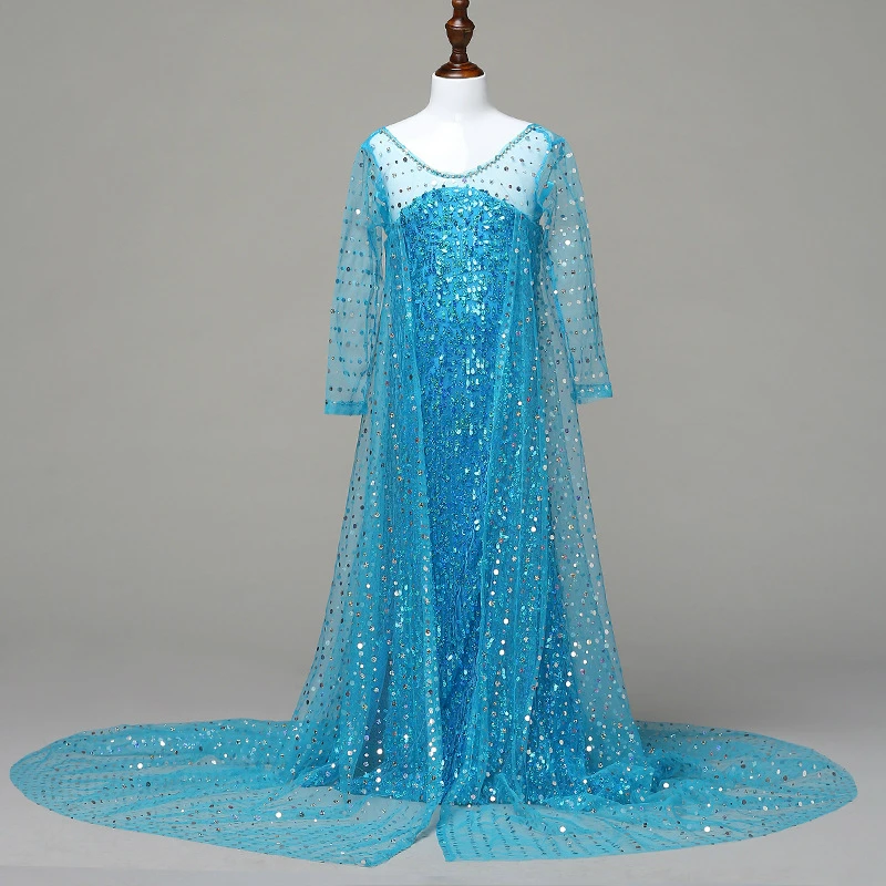 

MQATZ Girls Elsa Dress Costumes For Girl Cosplay Dresses Princess Anna Dress Children Party Dresses Fantasia Vestidos With Shawl
