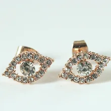 

Fashion Evil Eye Heart Crystal Stud Earrings For Women Girl Ear Jewelry Brincos Pendientes Mujer Moda Joyeria Marcas Famosas