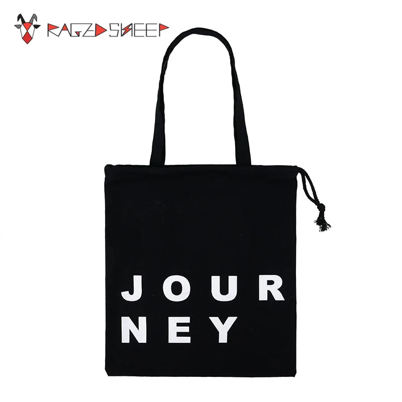 

2018 New Fashion Women Shopping Bags Ladies chic letter canvas Eco bags Totes female Drawstring Beach Bags