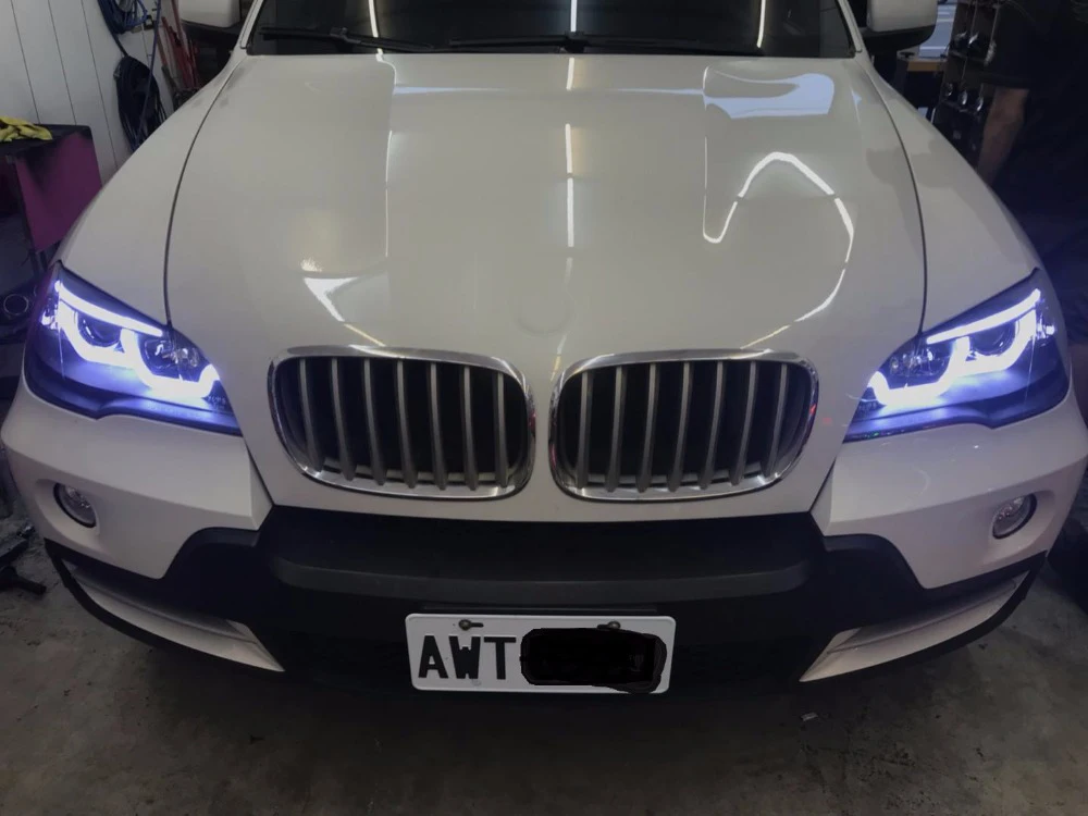 OUMIAO автомобильный Стайлинг для BMW X5 e70 2007-2013 фара для BMW X5 фара авто светодиодный DRL двойной луч H7 HID Xenon bi xenon объектив