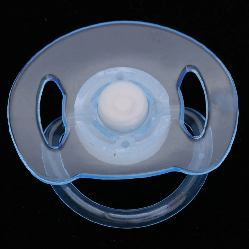 ABS  Dummy Pacifier Reborn Magnetic Pacifier Dummy Toy Baby Doll Supplies Accessories Kids Birthday Gift Clear & Blue