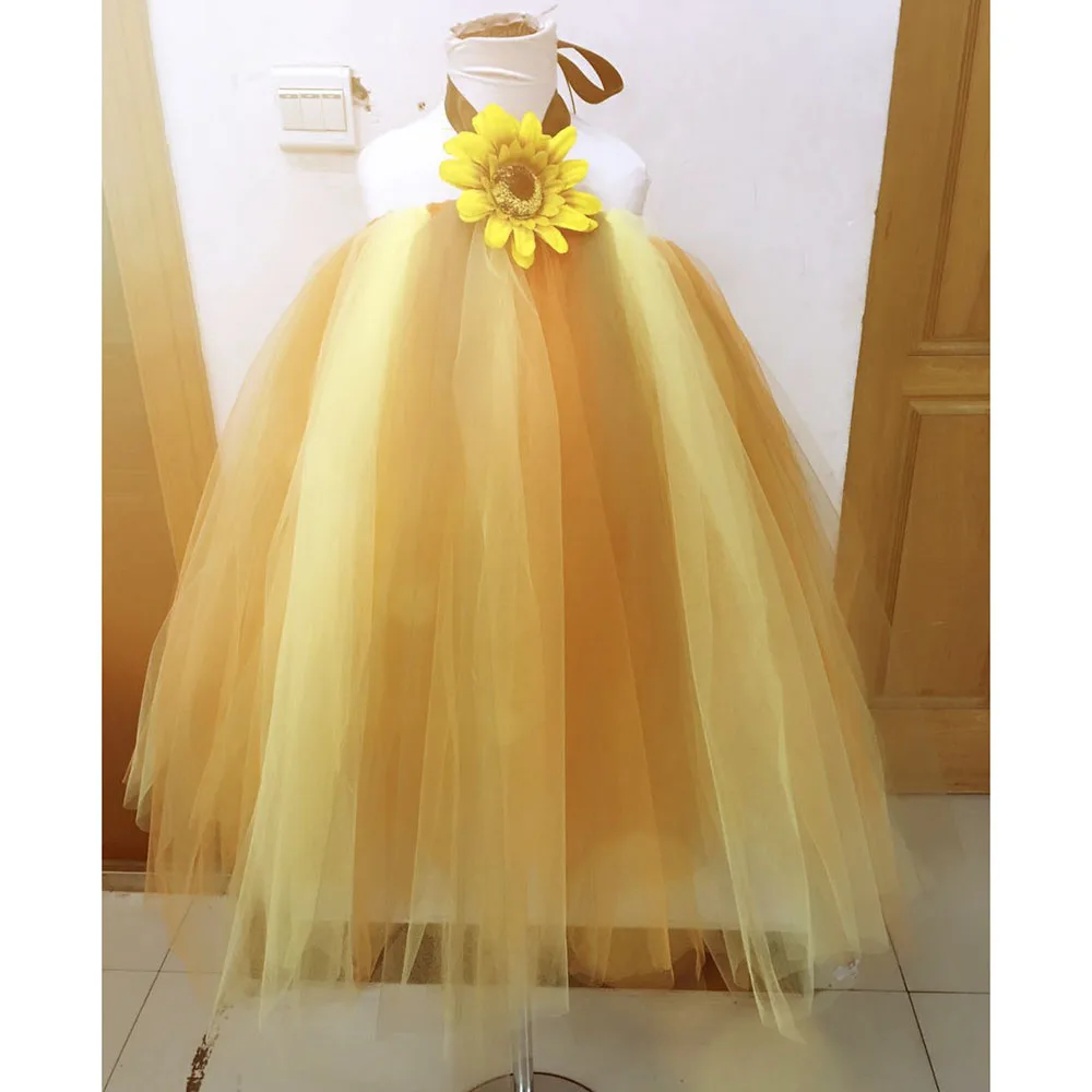 Scarecrow Halloween Girls Dress Vestidos Sun Flower Christmas Kids Costume Outfits Birthday Party Baby Fall Tutu Dress with Hat (5)