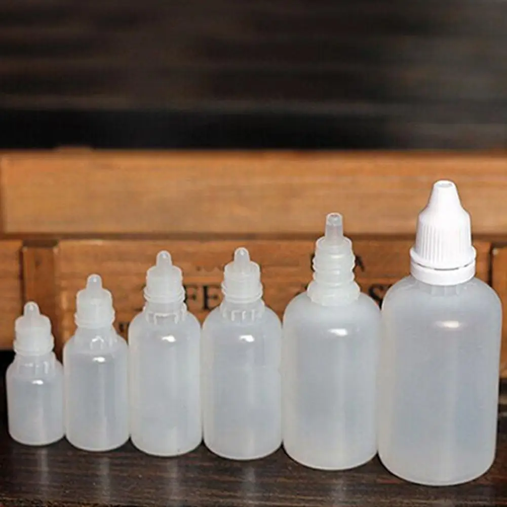 

5Pcs 5-100ml Empty Plastic Squeezable Dropper Bottles Eye Liquid Containers Hot