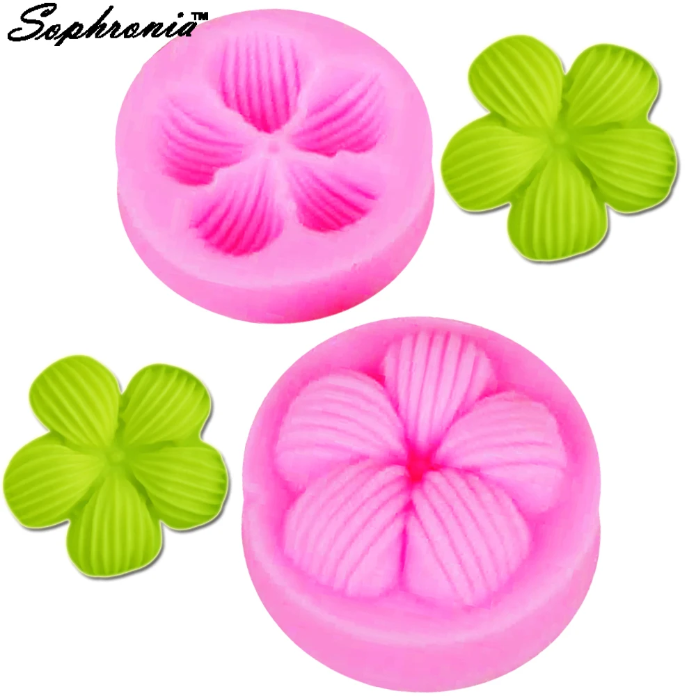 

10pcs/set M460 Flower Petal Silicone Mold Chocolate Candy Molds Chocolate Cupcake Fondant Wedding Cake Decorating Tools 4.1*1cm