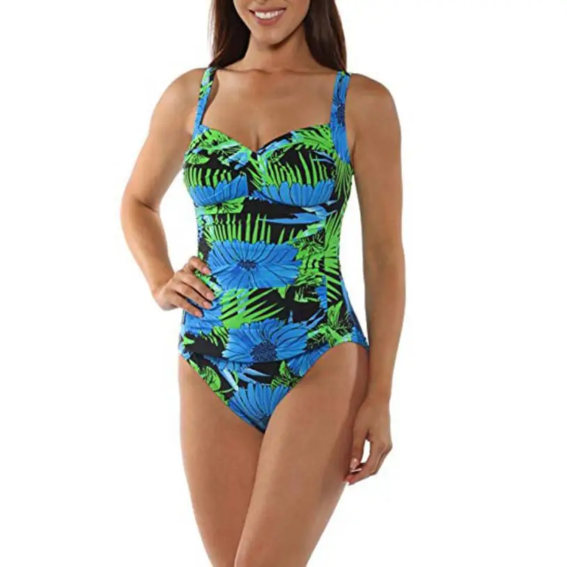 

HOT women swimwear 2018 Summer swimsuit bikini bikinis Women Hight Waist Printed Push-Up Padded Bathing Swimwear biquini M25