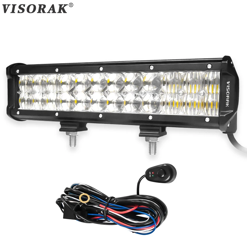 

VISORAK 5D LED Work Light Bar 12 Inch 120W LED Light Bar Dual Row Combo LED Bar for Tractor Boat OffRoad 4WD 4x4 Truck SUV ATV
