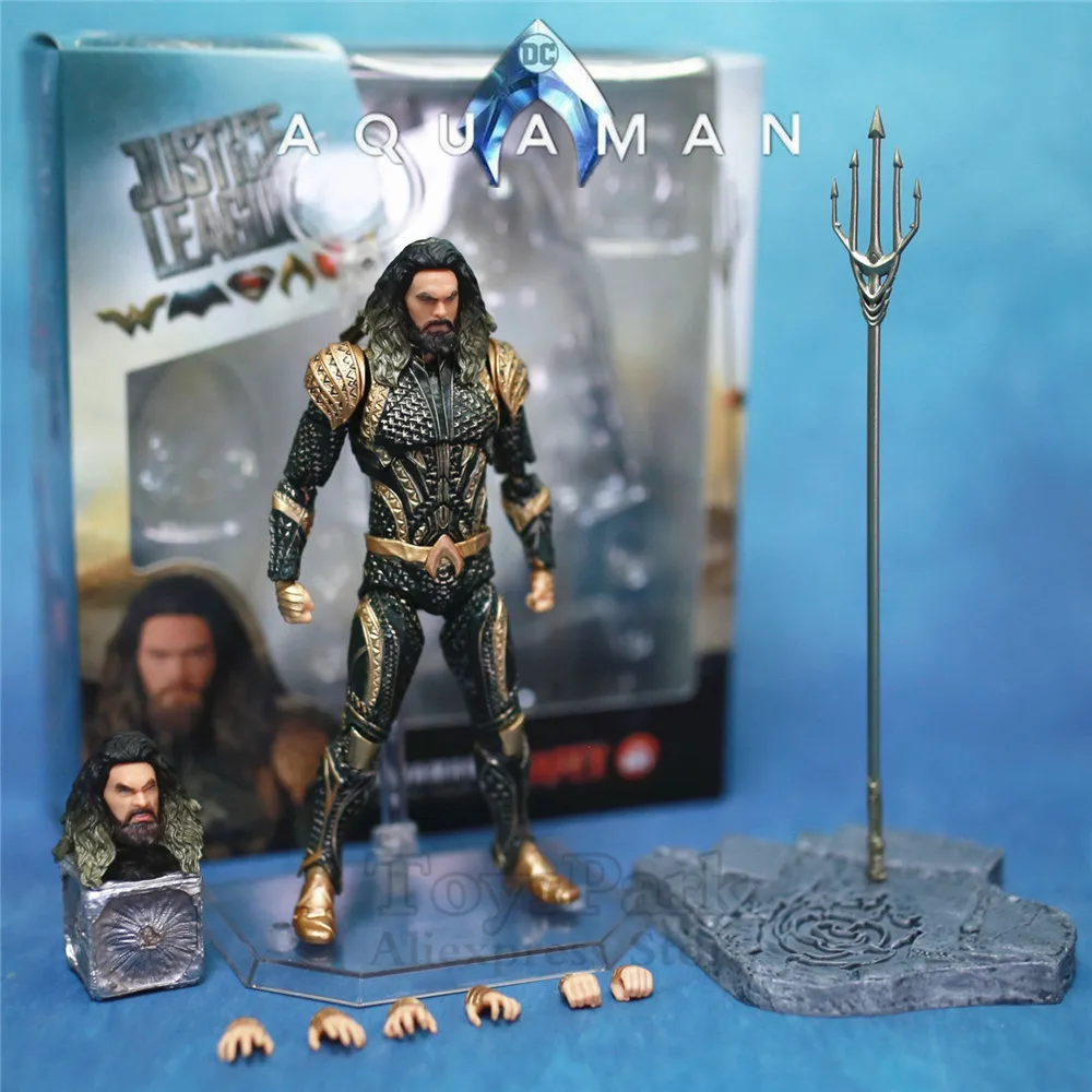 

DC 2018 Movie Aquaman 6" Action Figure KOs Meidcom Toy Mafex Arthur Curry Orin Trident Mother Box Justice League Toys Doll