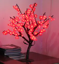 Светодио дный Бесплатная доставка LED искусственный цветок Cherry дерево дома Свадебные Рождество украшения 196 светодио дный s 31,5 см "60 см