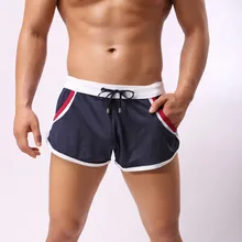 Короткий Мужской простой Универсальный купальник, шорты для тренировок, бега, занятий спортом, тренировки, повседневные шорты для бега, Стрейчевые тонкие шорты