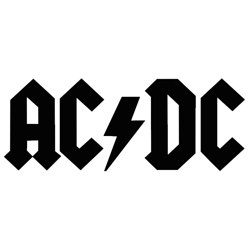 

Sticker Vinyl AC/DC Cartoon Car Stickers and Decals Motorcycle Rear Window Auto Door Wall 3D Stickers On Car Styling 30*11.6cm