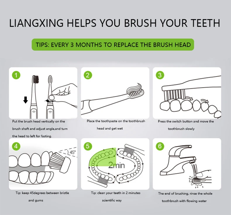 Lansung ультра звуковая электрическая зубная щетка AA батарея электрическая зубная щетка sonic power Зубная щетка электрическая гигиена полости рта Зубная щетка 4