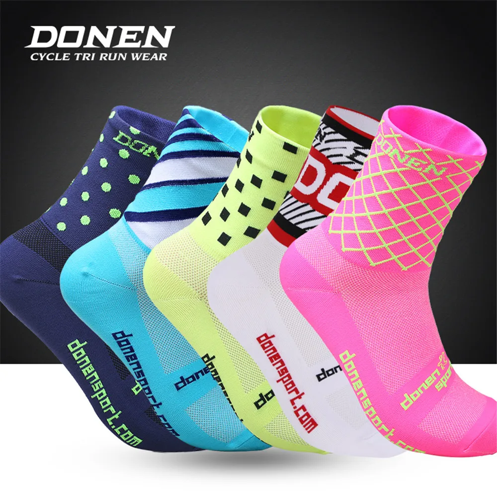 

DONEN Cycling Sport Shoe Cover Riding Bike Parts Outdoor Running Sports Men Women Anti-sweat Running Riding socks cycling socks
