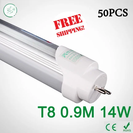 50 pcs 3ft led 튜브 t8 900mm 14 w ac 85 v-265 v smd2835 기존 램프와 동일 36 w 4000 k led 형광등 페덱스를 통해