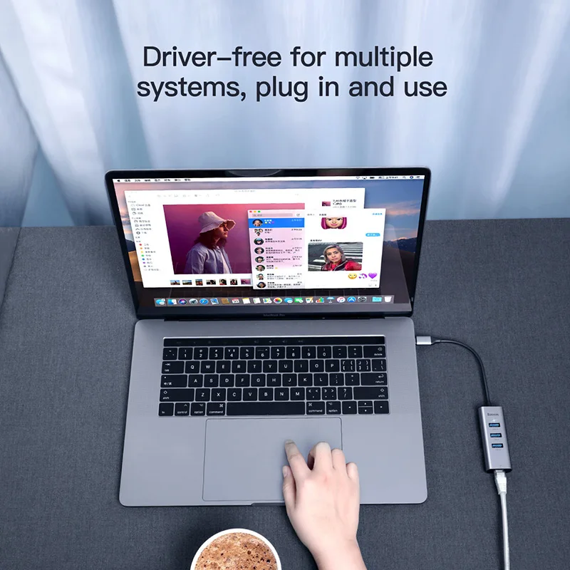 Baseus Мульти USB 3,0 type C концентратор USB 3,0 порт для Macbook Air Pro USB C Otg концентратор HDMI RJ45 адаптер сплиттер компьютер PC Аксессуар