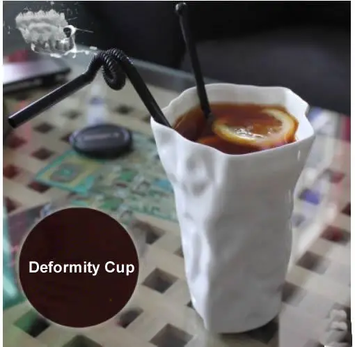 Керамическая чашка с уродами креативная белая для кофе|cup roller|cup coffecup fashion |