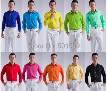 

Free shipping candy color multi mens tuxedo shirts