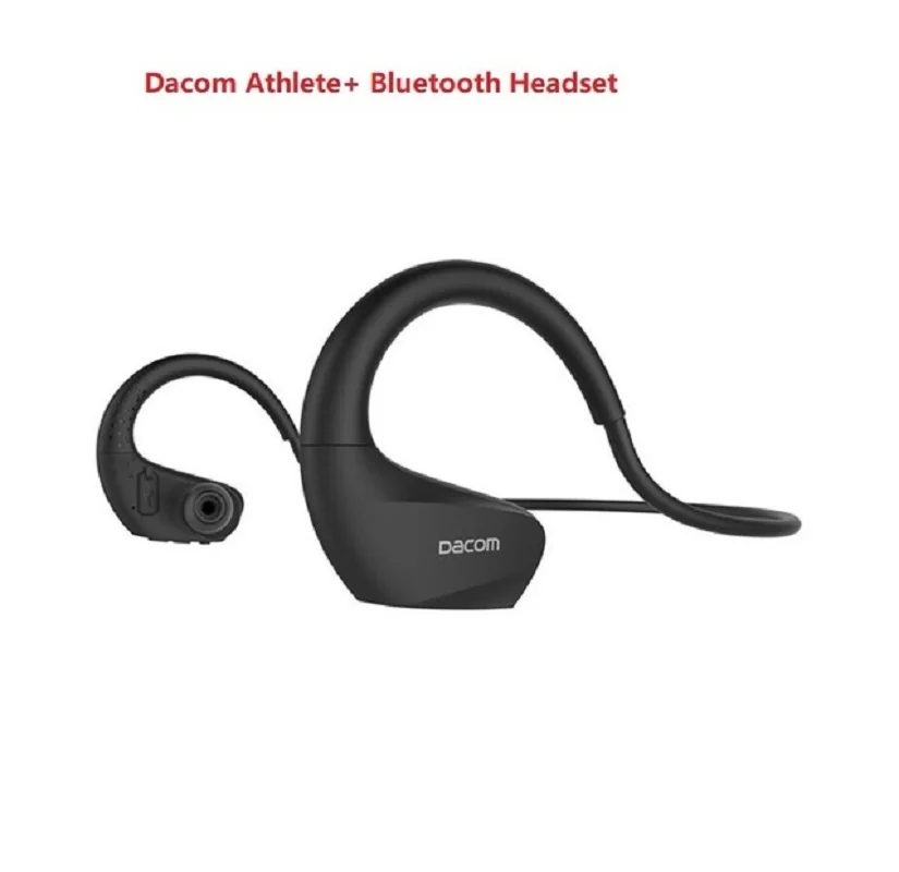 Оригинальные Dacom Athlete Plus IPX7 водонепроницаемые спортивные беспроводные Bluetooth наушники G05 Plus HIFI бас для бега ушные крючки гарнитура - Цвет: blk