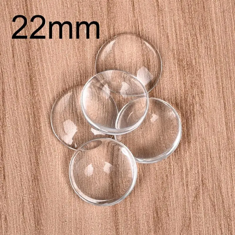 

20pcs/Lot 22mm Round Cabochons Transparent Glass For DIY Pendant Necklace Jewelry Making Findings Handmade Components