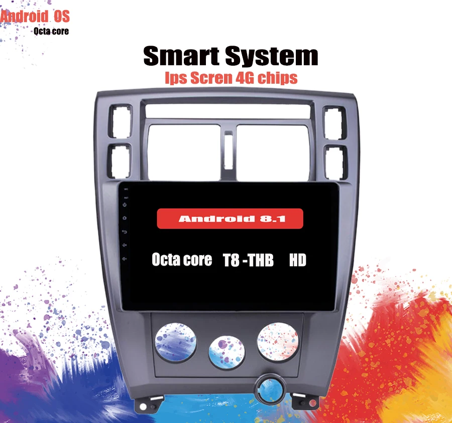 Perfect Android 9.1 Octa Core 10.1" Car Radio GPS Multimedia Player Head Unit For Hyundai Tucson (LHD ) 2006 -2013 Navigation System 4