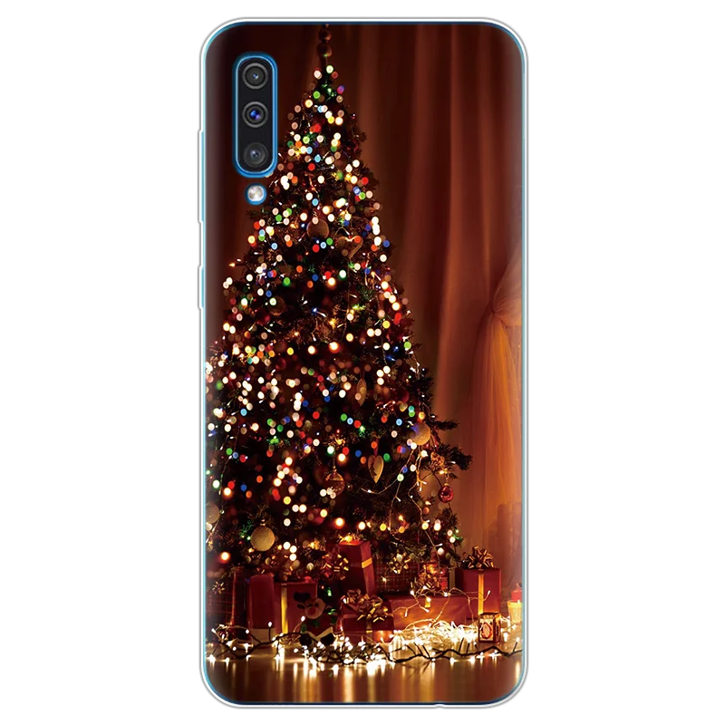 Merry Christmas Cartoon Santa Claus Deer Case For Samsung Galaxy A50 Soft Silicon Coque For Samsung A40 A60 A70 A7 A9 Cover - Цвет: sdzdshu