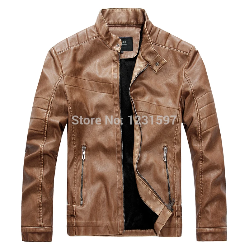 Весна осень новая мотоциклетная кожаная куртка мужская кожаная одежда мужская черная кожаная куртка высокого качества Байкерская кожаная куртка