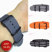 OFFRE SPÉCIALE EN GROS SOLIDE NOIR BOUCLE BRACELET 20 MM 22 MM 24 MM L’OTAN SANGLE EN NYLON HOMMES FEMMES BANDE de MONTRE de BRACELET 20 22 24 MM
