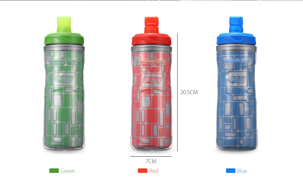Grizzly ES8004 - CX 600ML BAP-free Reflective Sports Water Bottle