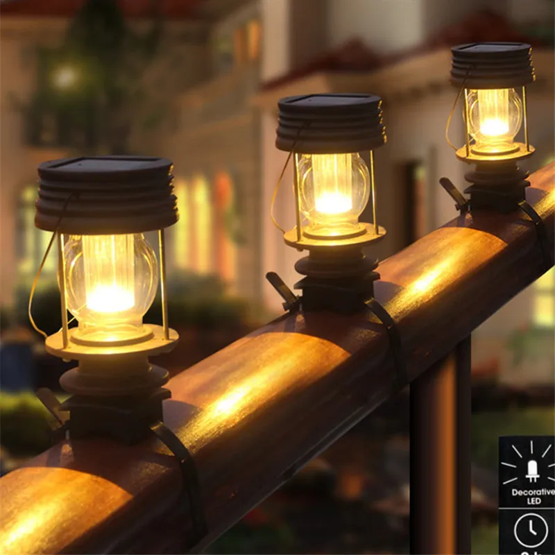 Outdoor LED Solar Energy Lamps Railing Lanterns Hand Lights Garden