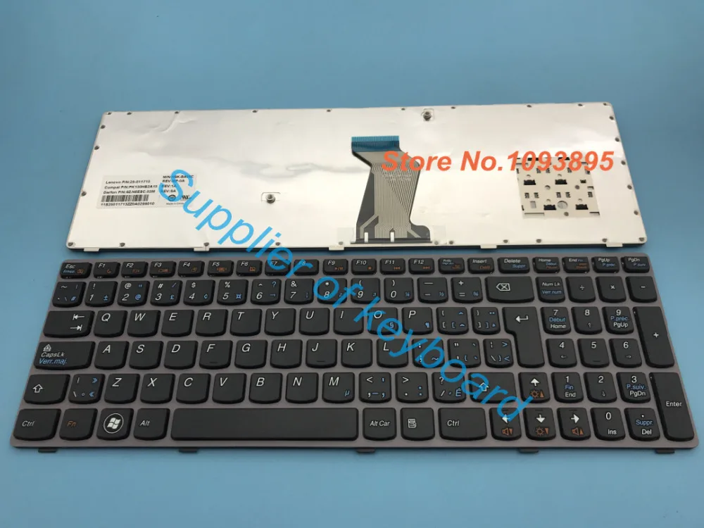 Оригинальная канадско-Французская клавиатура для ноутбука IBM Lenovo Ideapad Y570 Y570N Y570NT