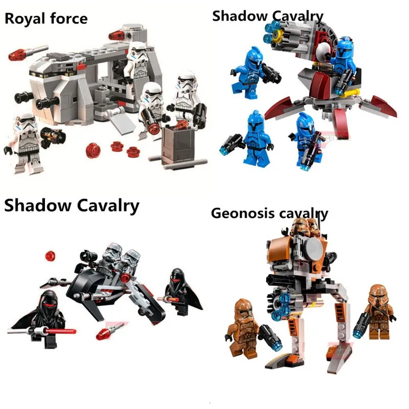 STAR WARS Building font b Blocks b font Royal Army Transport Aircraft Clone Troops Trooper Mini