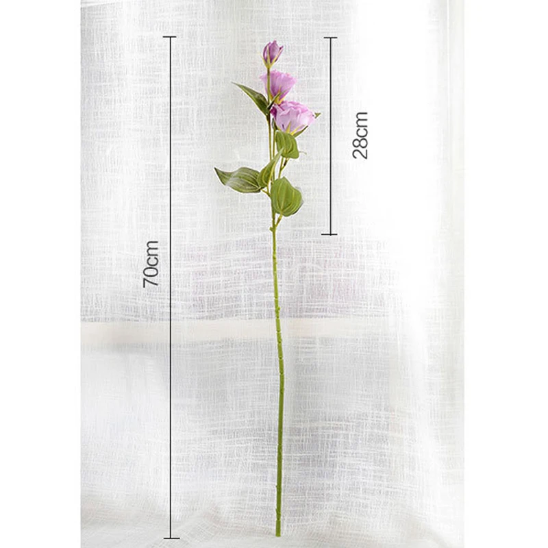 1 шт. 3 головки Eustoma искусственный цветок для свадебного декора домашние